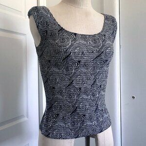 Vintage Swirl Pattern Sleeveless Top